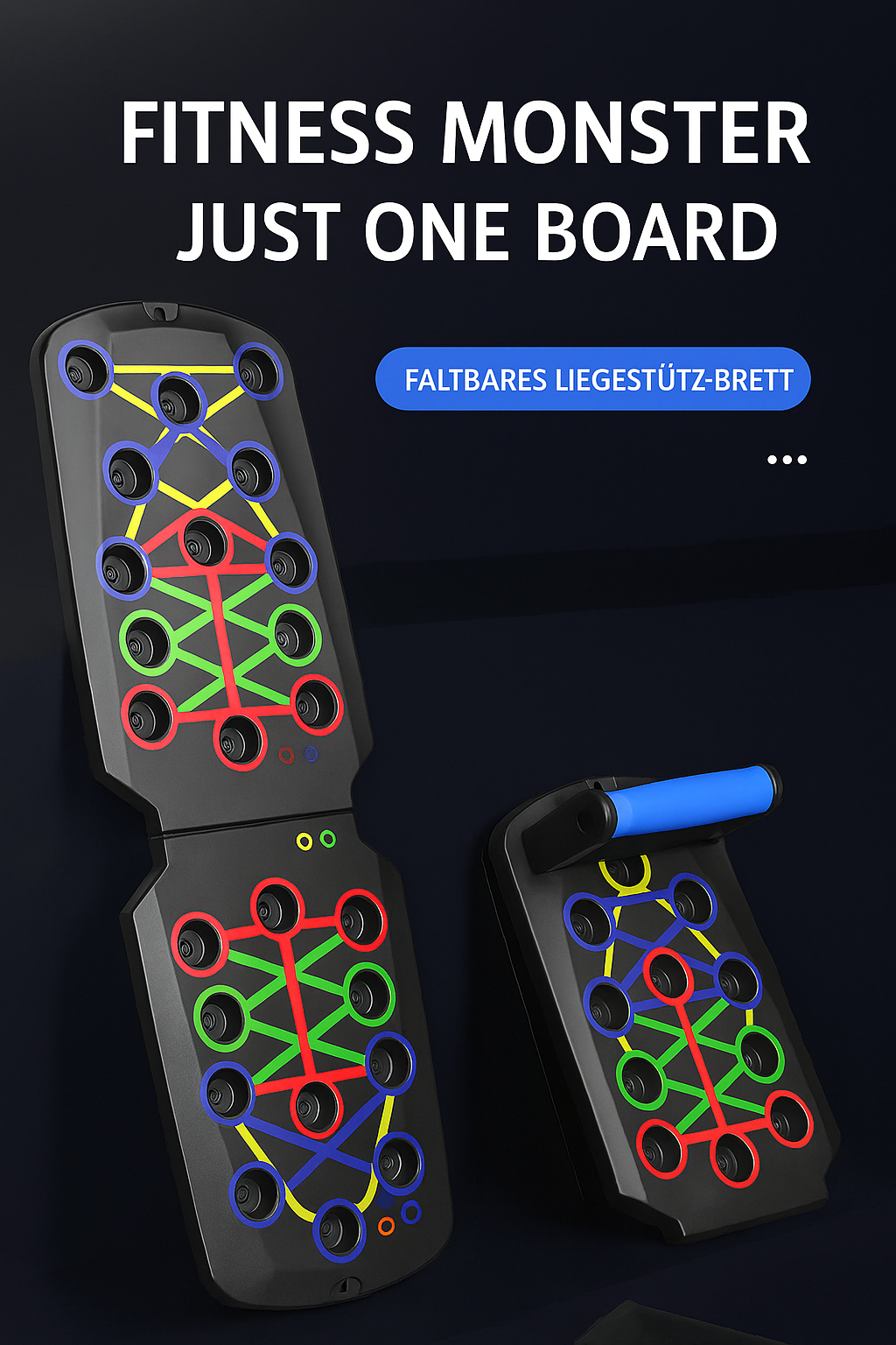 ColorFit Push-Up Board – 12-in-1 Trainingssystem für Zuhause