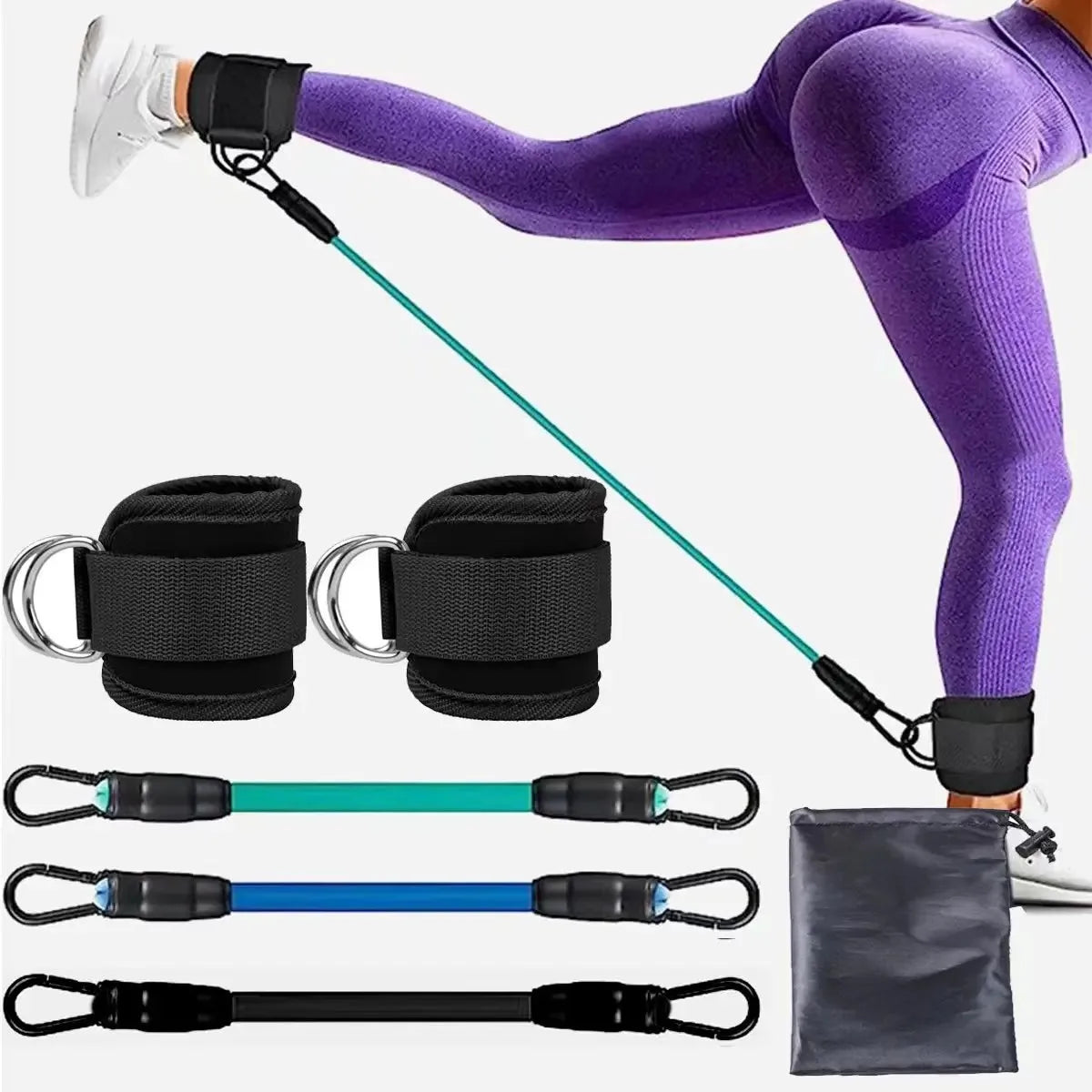 Booty Bands Pro – Widerstandsbänder mit Knöchelriemen für Bein- & Po-Training