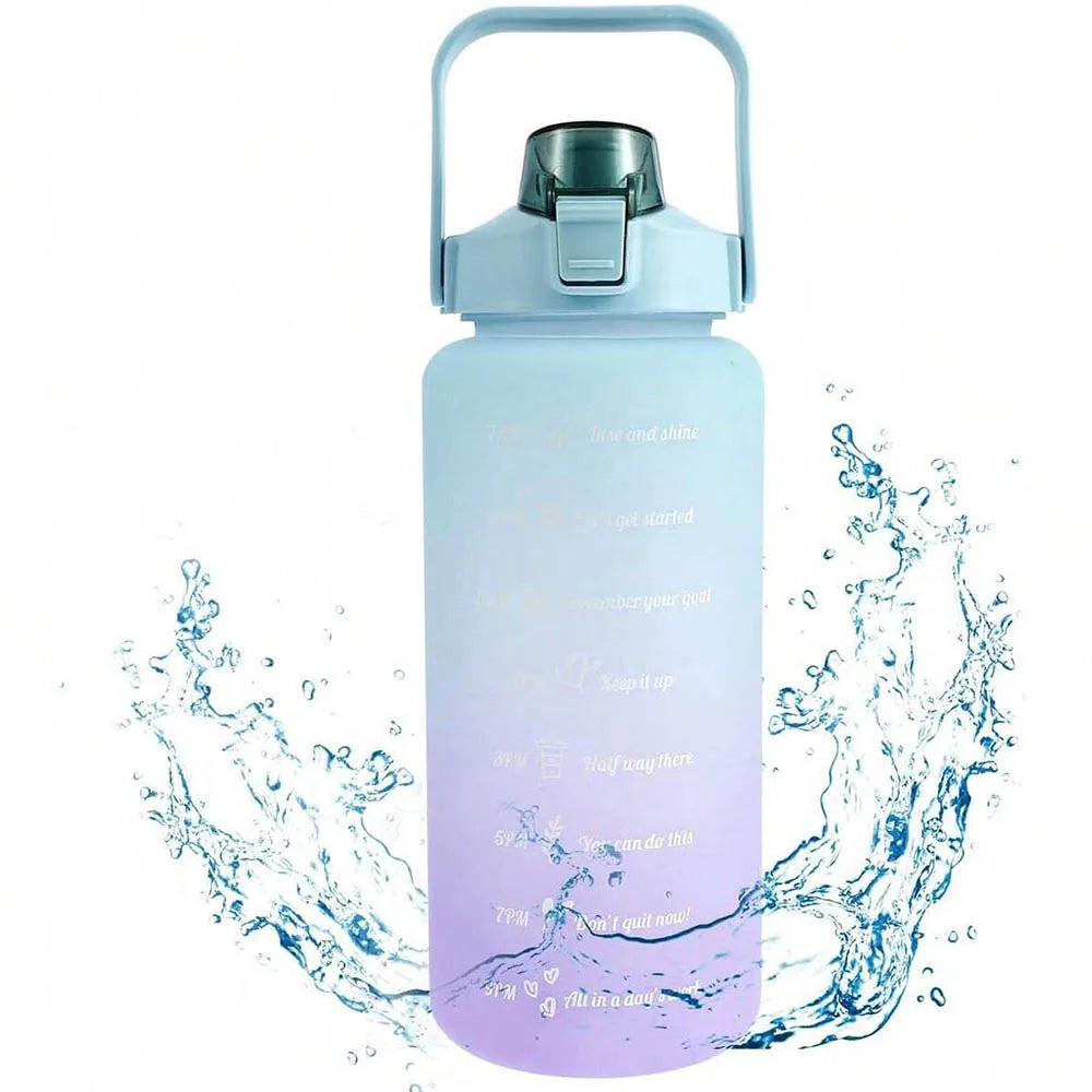 Hydra‑Track Water Bottle – 2 L motivational bottle with time marker