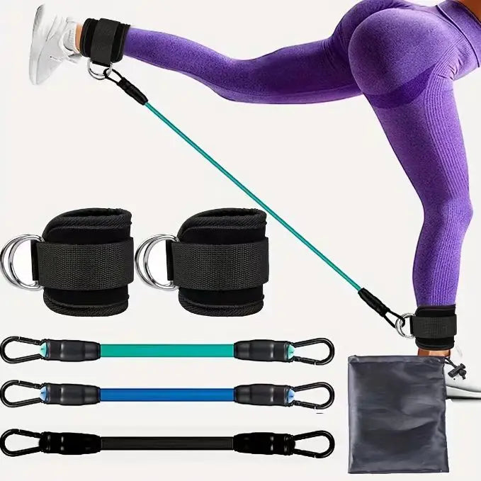 Booty Bands Pro – Widerstandsbänder mit Knöchelriemen für Bein- & Po-Training