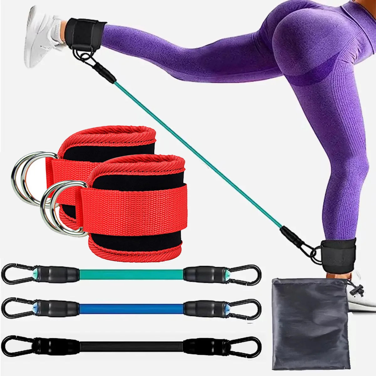 Booty Bands Pro – Widerstandsbänder mit Knöchelriemen für Bein- & Po-Training
