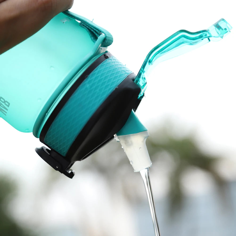 Hydra‑Smart Motivational Bottle – 1 L with time markers & one‑touch lid