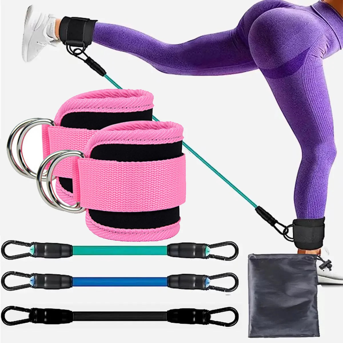 Booty Bands Pro – Widerstandsbänder mit Knöchelriemen für Bein- & Po-Training