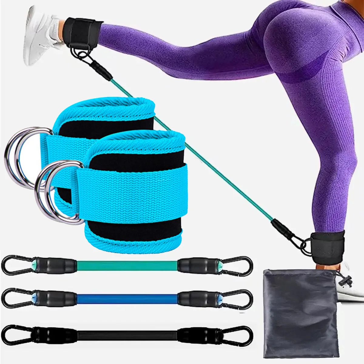 Booty Bands Pro – Widerstandsbänder mit Knöchelriemen für Bein- & Po-Training