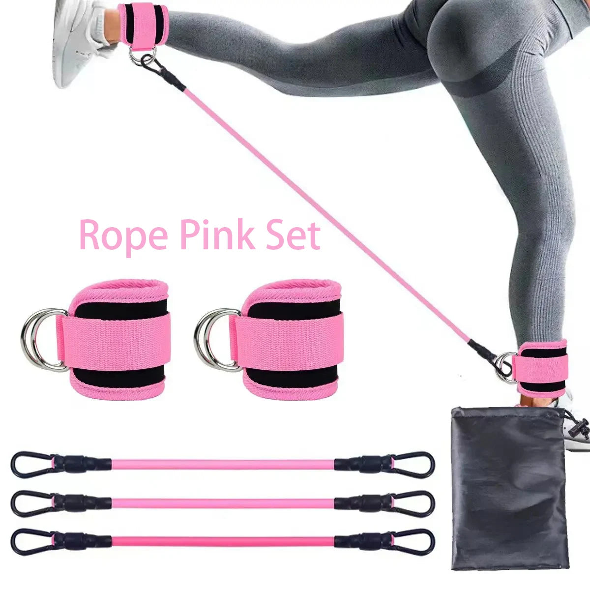 Booty Bands Pro – Widerstandsbänder mit Knöchelriemen für Bein- & Po-Training
