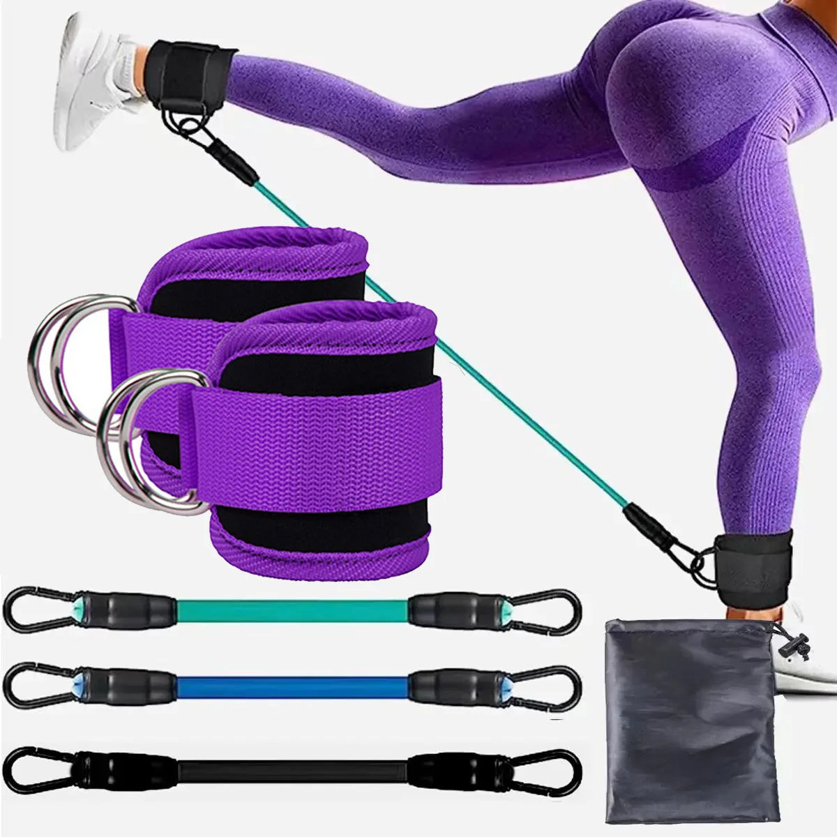 Booty Bands Pro – Widerstandsbänder mit Knöchelriemen für Bein- & Po-Training