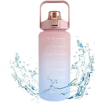 Hydra‑Track Water Bottle – 2 L motivational bottle with time marker