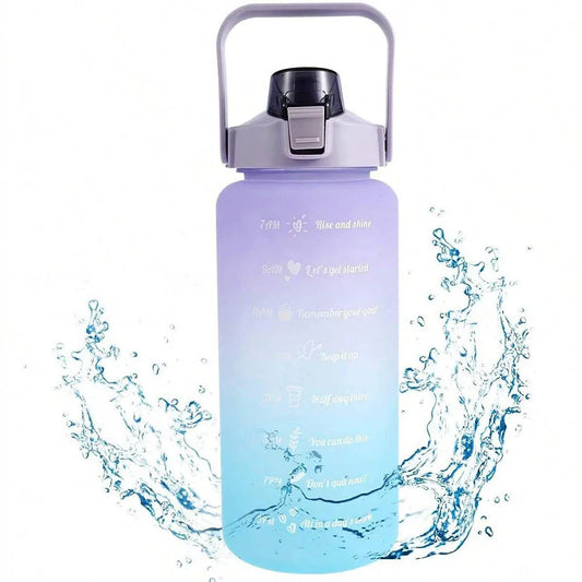 Hydra‑Track Water Bottle – 2 L Motivations‑Flasche mit Zeitmarkierung