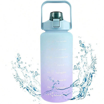 Hydra‑Track Water Bottle – 2 L motivational bottle with time marker