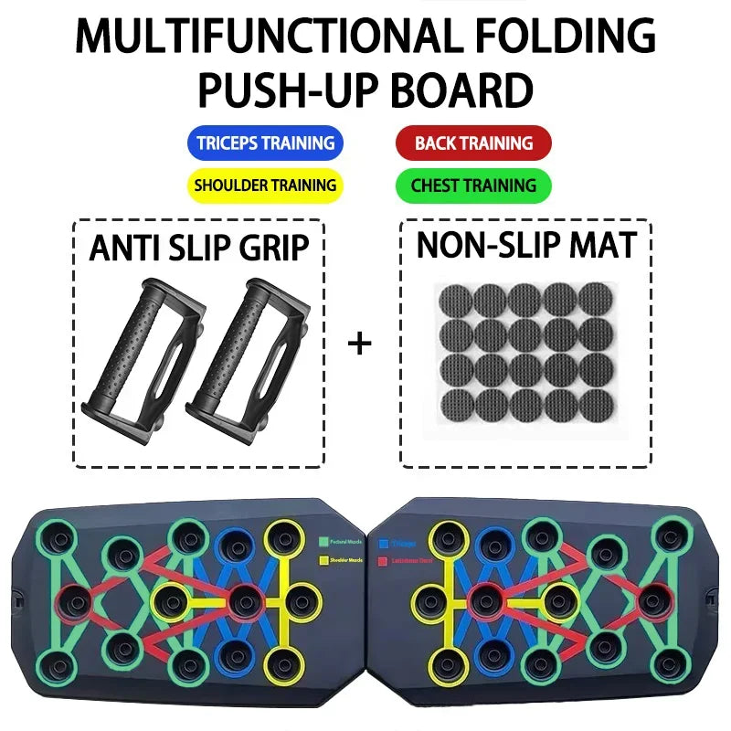 ColorFit Push-Up Board – 12-in-1 Trainingssystem für Zuhause